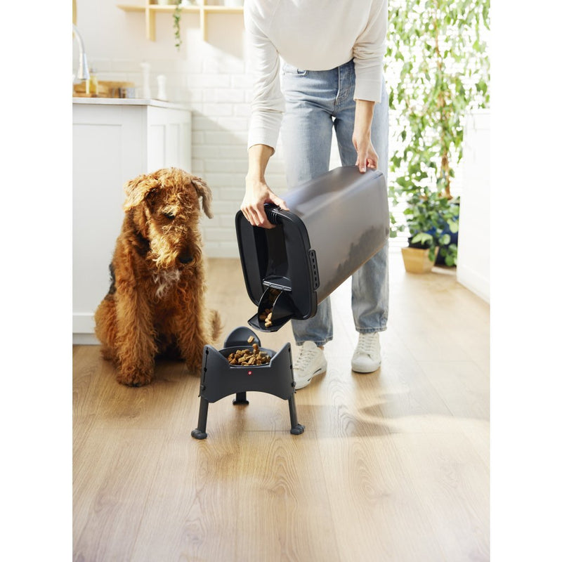 Afbeelding laden in galerijviewer, Rotho cody pet food container 25l antraciet transparant
