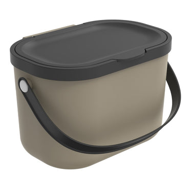 Rotho albula afvalscheiders - gft afvalbak - 3,2l - gerecycled materiaal - cappucino