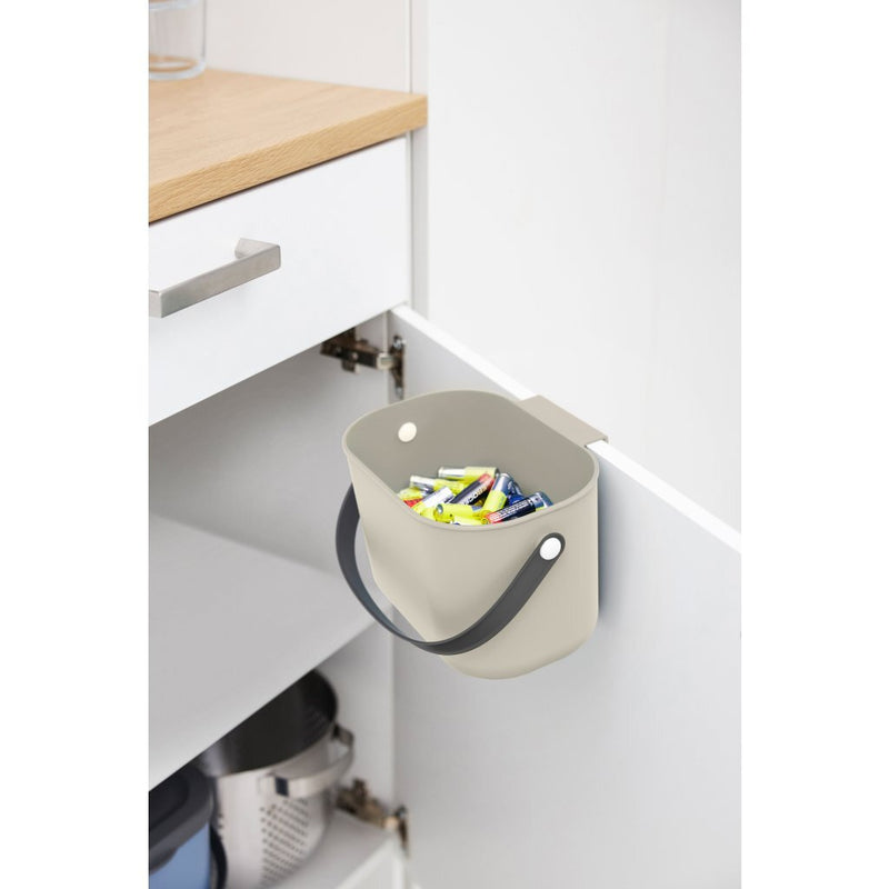 Afbeelding laden in galerijviewer, Rotho albula afvalscheiders - gft afvalbak - 3,2l - gerecycled materiaal - cappucino
