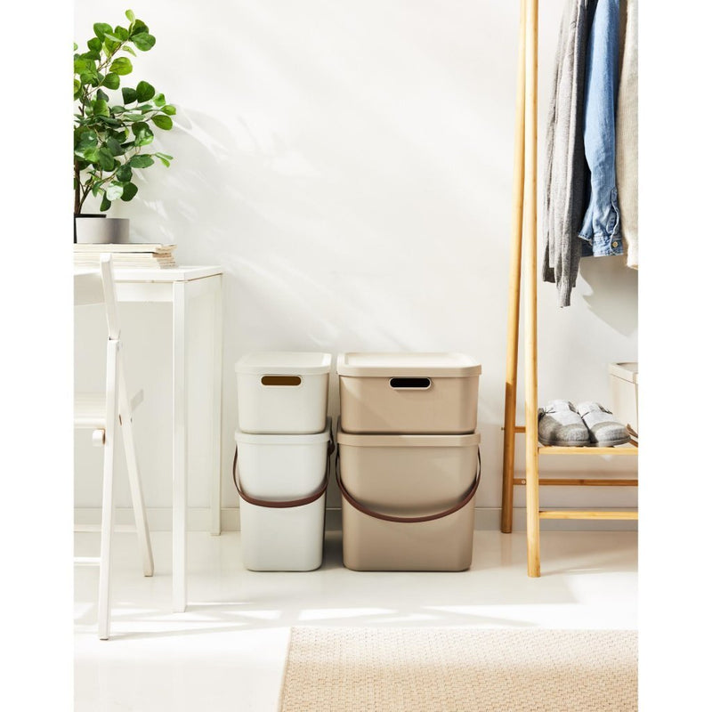Afbeelding laden in galerijviewer, Rotho albula decoratie opbergbox 20l cappuccino
