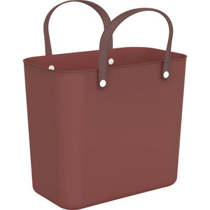 Rotho | duurzame - sustainable multibag | albula 25l | gemaakt van ocean bound plastic | rood bordeaux - bruin
