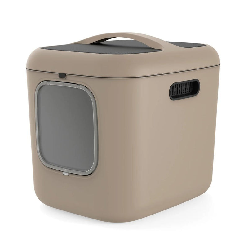 Afbeelding laden in galerijviewer, Rotho mypet biala xl kattenbak 61.4x49.2x57.6 cm beige
