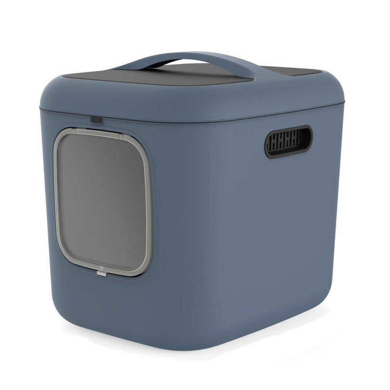 Afbeelding laden in galerijviewer, Rotho mypet biala xl kattenbak 61.4x49.2x57.6 cm blauw
