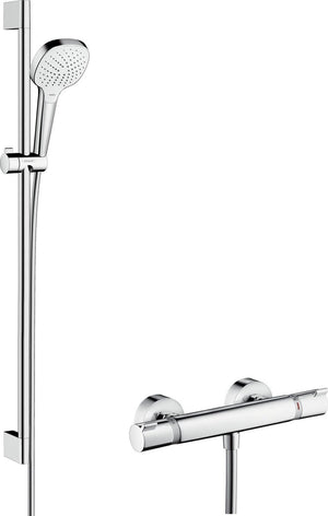 Hansgrohe croma select e vario renovatieset 90 cm met ecostat comfort thermostaat wit chroom