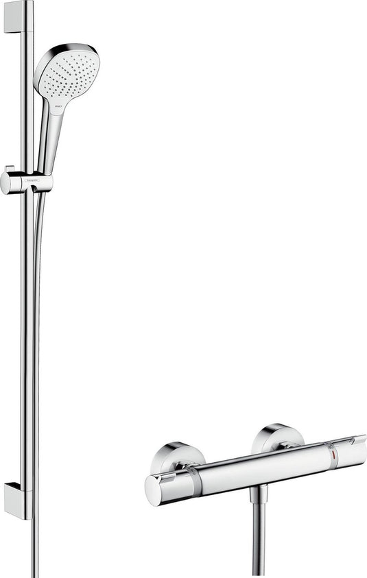 Hansgrohe croma select e vario renovatieset 90 cm met ecostat comfort thermostaat wit chroom