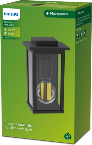 Philips mirth wandlamp - zwart - e27