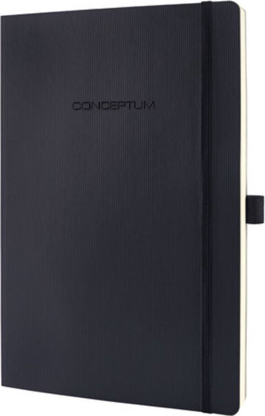 Sigel - notitieboek - conceptum pure - a5 - softcover - zwart - 194 pagina's - 80 grams - ruit - si-co320