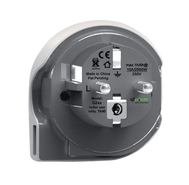 Afbeelding laden in galerijviewer, Q2 power 1.100110 reisadapter wereld-naar-europa usb geaard
