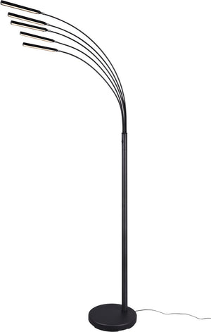 Rl live your light reality reed - vloerlamp - zwart mat - incl. 5x smd 3,5 w - osram lichtbron - verlichting omhoog en omlaag - niet dimbaar
