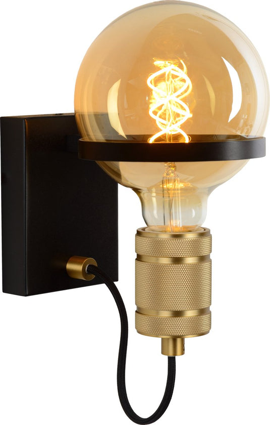 Lucide ottelien - wandlamp - ø 17,7 cm - 1xe27 - zwart