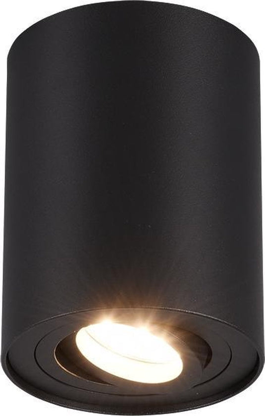 Trio cookie - plafondlamp - zwart mat - excl. 1x gu10 35w