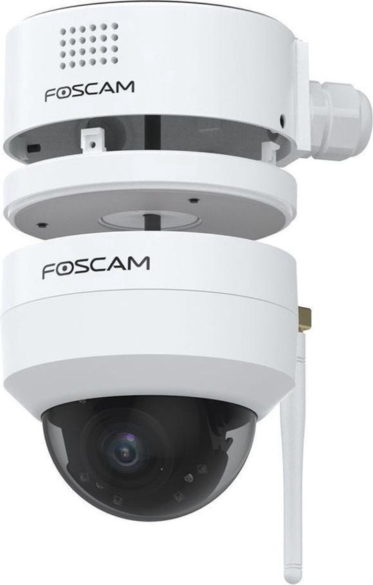 Foscam fabd4-w lasdoos - waterdichte aansluitdoos voor d4z ptz buitencamera - kabeldoos - kabelbescherming - camera montageplaat - ingebouwde luidspreker - voor buiten - wit
