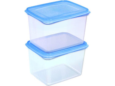 Sunware club cuiise diepvriesdozenset 1,9 liter transparant blauw set a 2 stuks 17,5x14,11,4cm