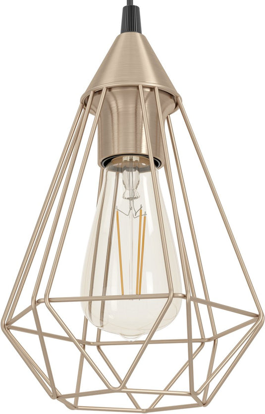 Eglo tarbes hanglamp - e27 - ø 17,5 cm - zwart koper