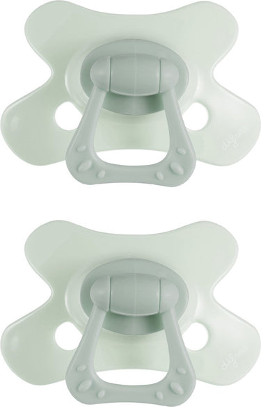 Difrax fopspeen natural - 18+ maanden - lichtgroen - 2 stuks