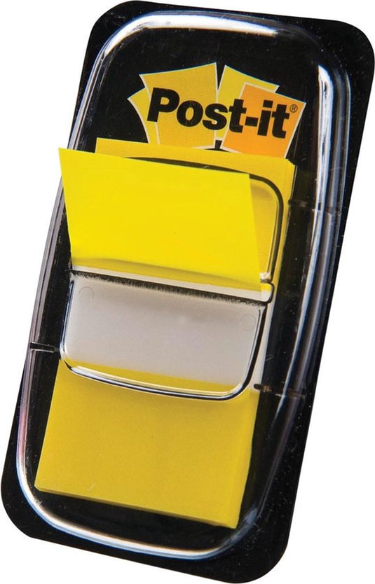 Post-it - index standaard | ft 24 | 4 x 43 | 2 mm | houder met 50 tabs | geel