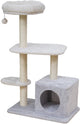 Ebi salinas krabpaal - kattenboom met sisal en pluche - 58x38x97cm - grijs