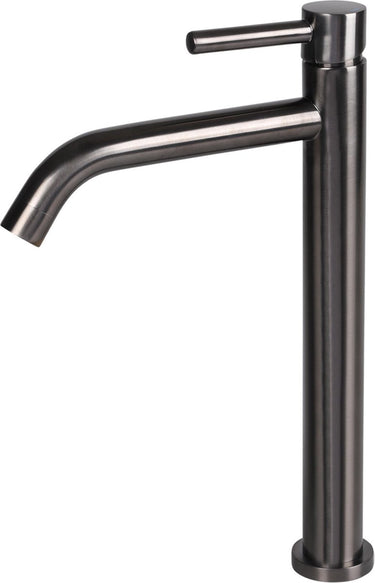 Differnz wastafelkraan hoog � gebogen � mengkraan koud en warm � gun metal