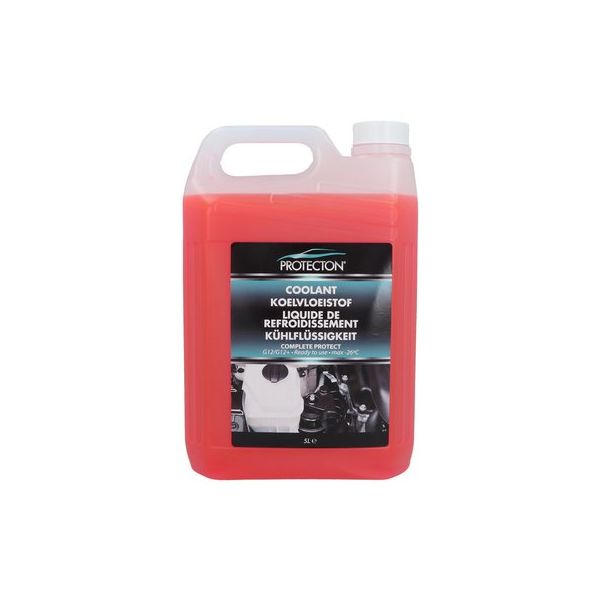 Afbeelding laden in galerijviewer, Protecton complete bescherming koelvloeistof - g12 g12+ - mengbaar met alle soorten en kleuren koelvloeistof - optimale koeling van de motor in zomer en winter - geeft bescherming tot -26°c - tast geen lak, rubber of metal aan - 5 liter
