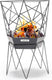 Barbecook sierra - vuurkorf - staal - zwart - 45x45x71cm