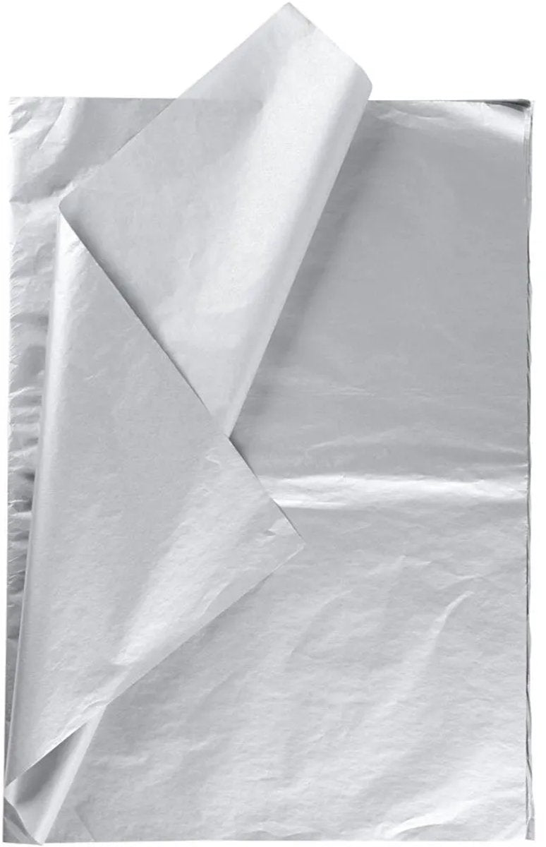 Afbeelding laden in galerijviewer, Creativ company tissuepapier zilver 6 vellen 14 gr, 50x70cm
