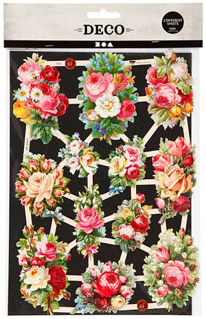 Creativ company vintage plaatjes lentebloemen, 2 vellen