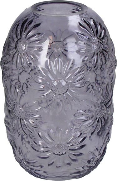 Hd collection vaas glas paars 15x15x24cm