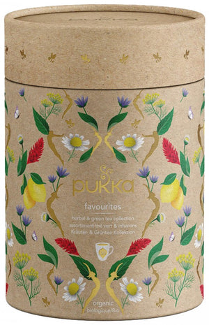 Pukka tea favorites collection - 30 theezakjes - biologische groene thee kruidenthee - 5 x 6 zakjes - theedoos - thee geschenkdoos