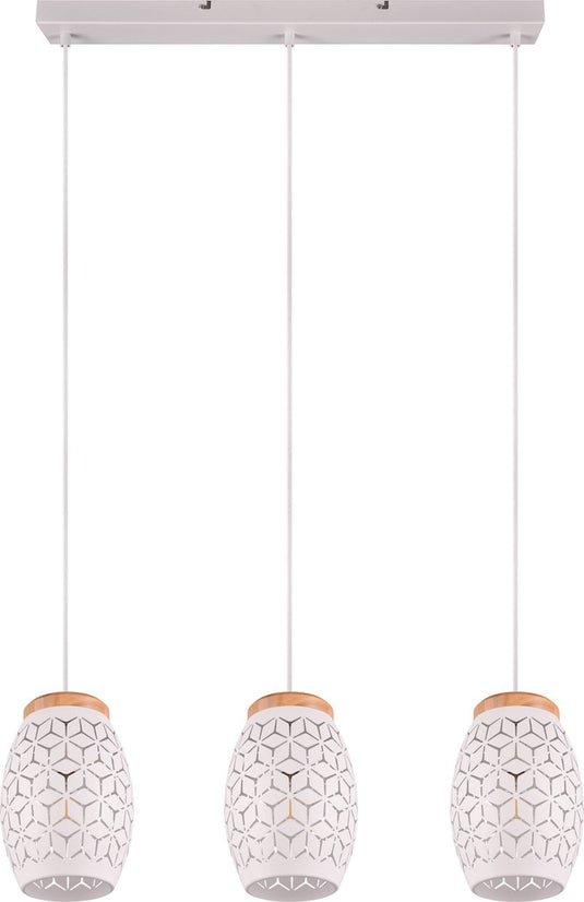 Rl live your light reality bidar - hanglamp - wit mat - excl. 3x e27 28w