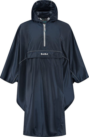 Ralka regenponcho waterdicht reflectie - blauw - volwassenen