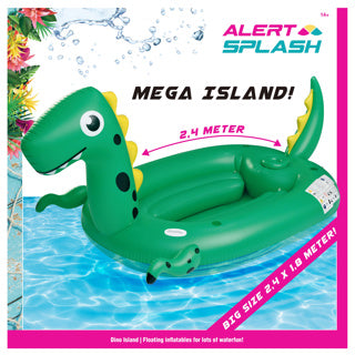 Afbeelding laden in galerijviewer, Opblaaseiland small dino 240x180 cm
