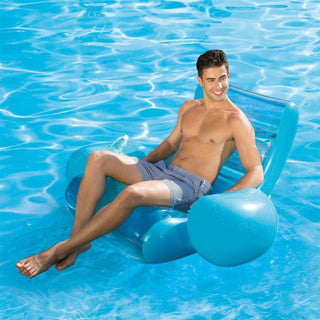 Afbeelding laden in galerijviewer, Summer waves opblaasbare stoel rocking lounge teal
