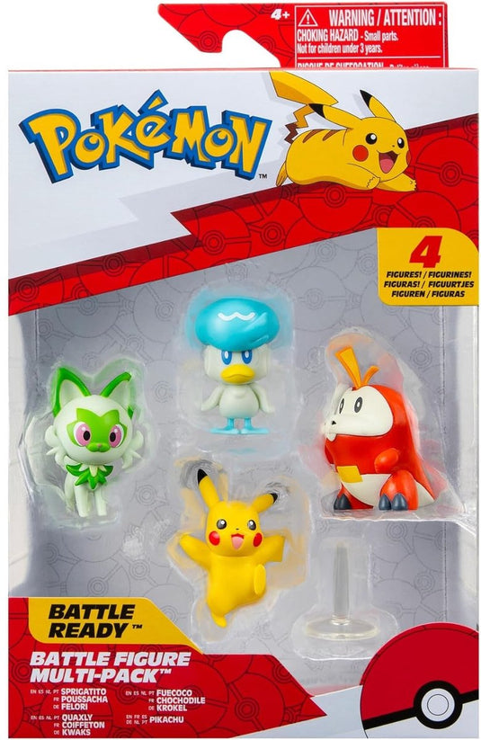 Jazwares pokémon gen ix battle figure set figure 4-pack mini-figuur