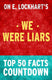 We were liars - top 50 facts countdown