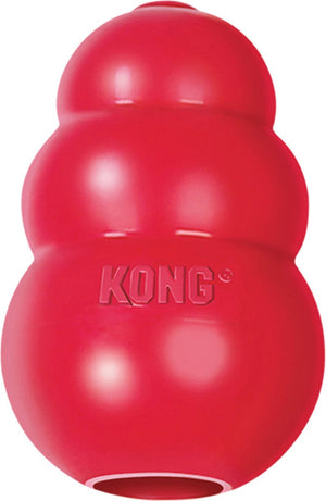 Kong classic - snackbal honden speelgoed - rubber - 8.9 cm - rood - maat m