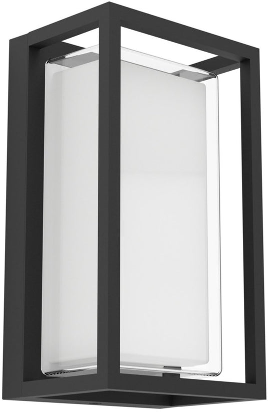 Eglo genovese wandlamp buiten - 24 cm - zwart helder - instelbaar wit licht (warm, neutraal en daglicht)
