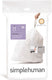 Simplehuman code q afvalzakken - 50 liter - 20 stuks - met trekband - wit