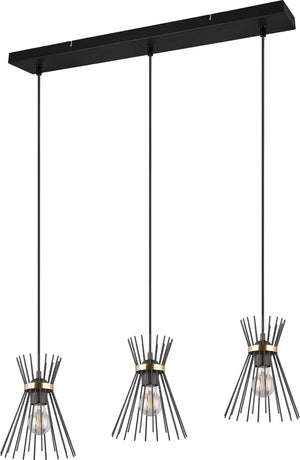 Rl live your light reality rod hanglamp - zwart goud