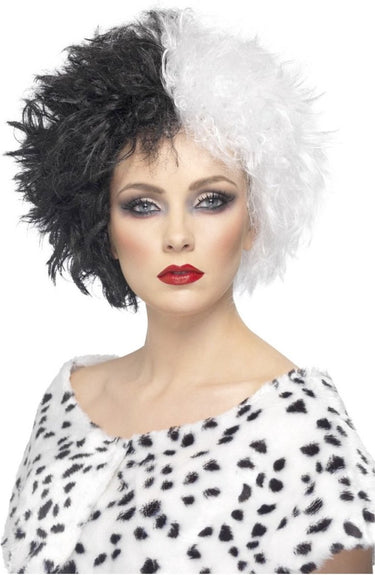 Vegaoo cruella damespruik voor halloween - verkleedpruik - one size