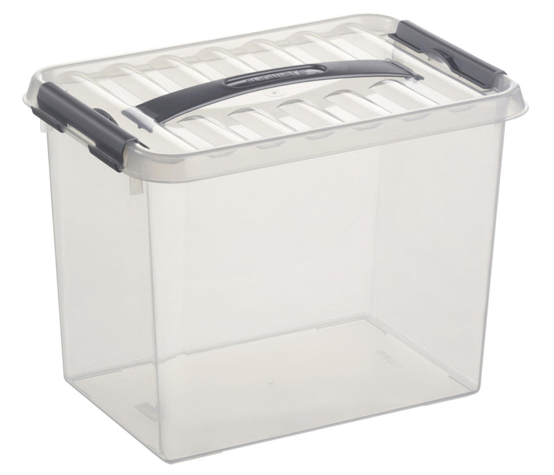 Afbeelding laden in galerijviewer, Sunware q-line opbergbox medium 9 liter transparant 30,7x20x22,3cm
