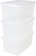 Iris clearbox opbergbox - 50l - kunststof - transparant - set van 3