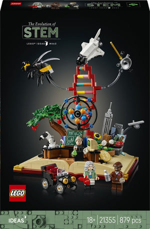 Lego ideas de evolutie van stem bouwpakket voor volwassenen met minifiguren 21355
