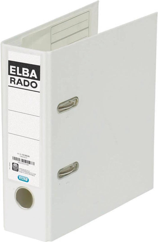 Elba ordner rado plast a5 karton, pp (polypropeen) wit staand 2-rings 1 stuk