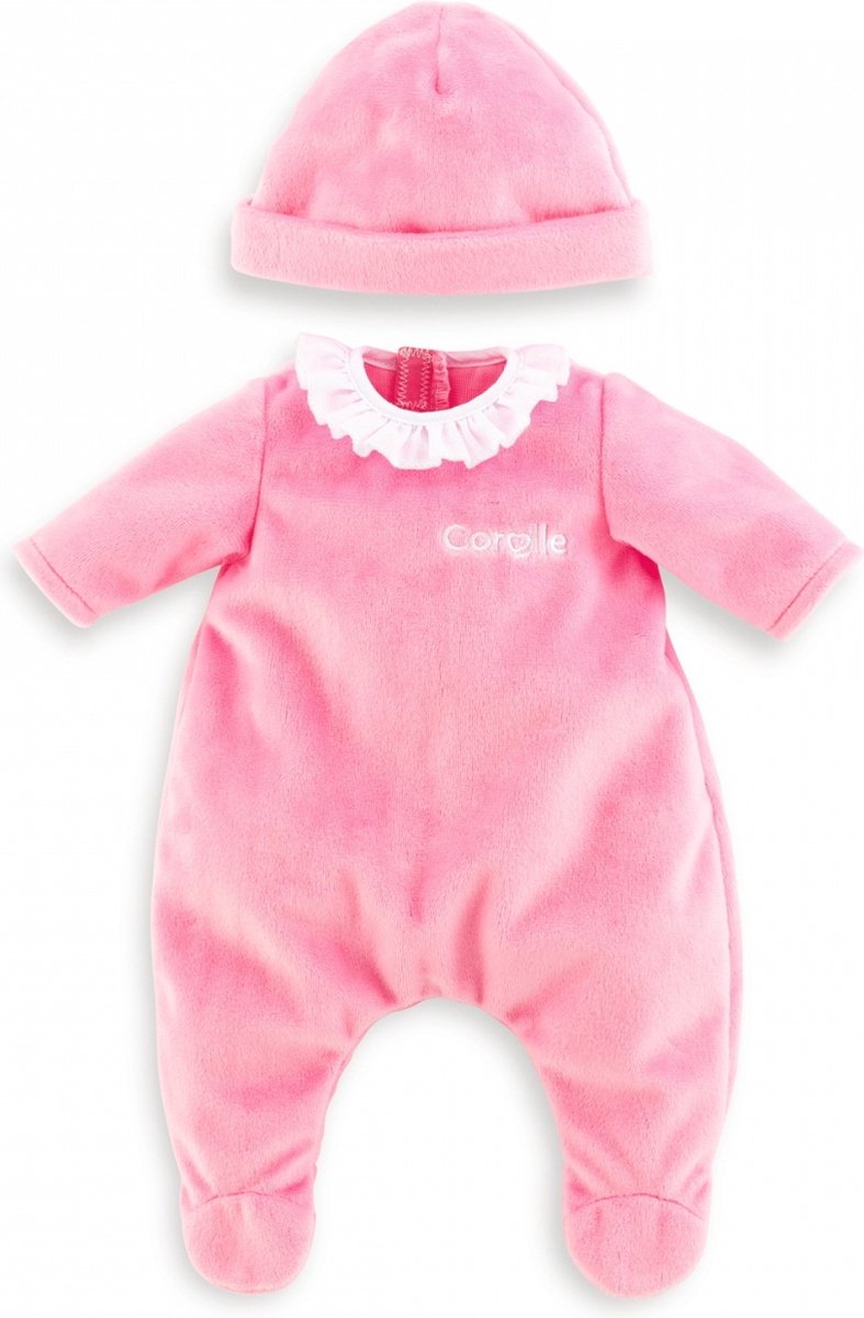 Afbeelding laden in galerijviewer, Corolle mon grand poupon pyjama met muts roze babypop 36 cm
