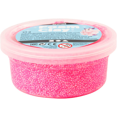 Creativ company foam clay glitter 35gr - roze