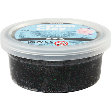 Creativ company foam clay glitter 35gr - zwart