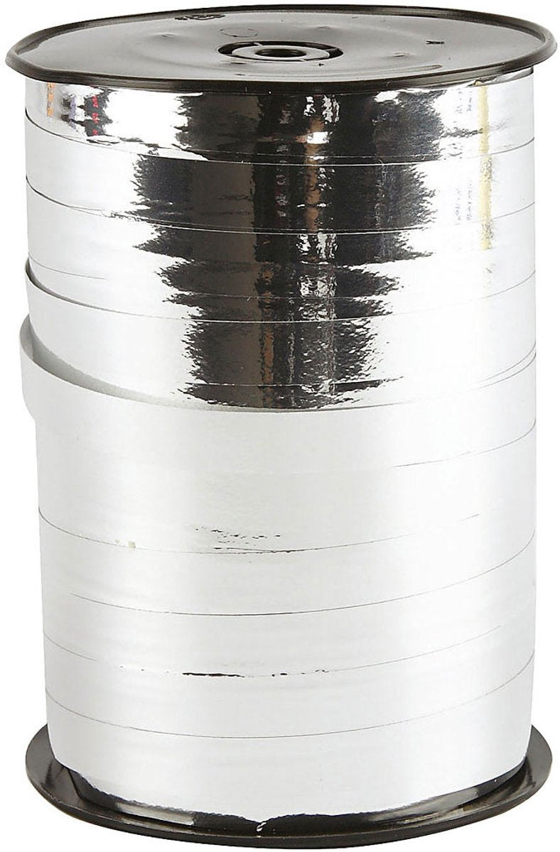 Afbeelding laden in galerijviewer, Creativ company krullint, b: 10 mm, zilver metallic, 250 m
