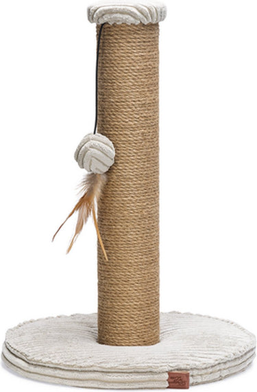 Designed by lotte krabpaal ribbed - incl speeltje - ribbed stof jute - lichtgrijs - 35x35x50 cm