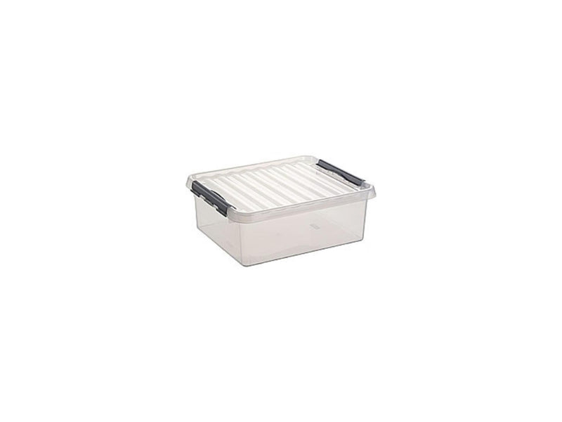Afbeelding laden in galerijviewer, Sunware q-line opbergbox transparant 25 liter 50x40x18cm
