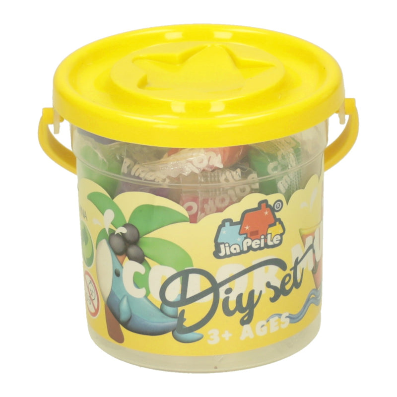 Afbeelding laden in galerijviewer, Lobbes kleisetje in ton - 9 kleuren klei - 13dlg.
